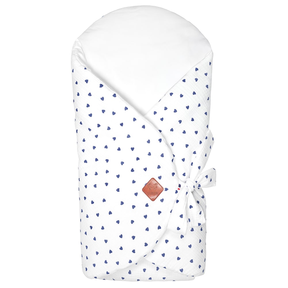 Sevira Kids Mitwachsender babyschlafsack aus double-gaze style classic chic BLAU BAUMWOLLE Baby