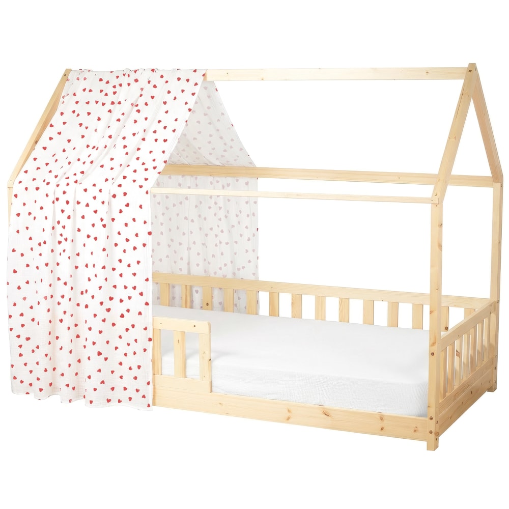 Ciel de lit cabane enfant - rouge