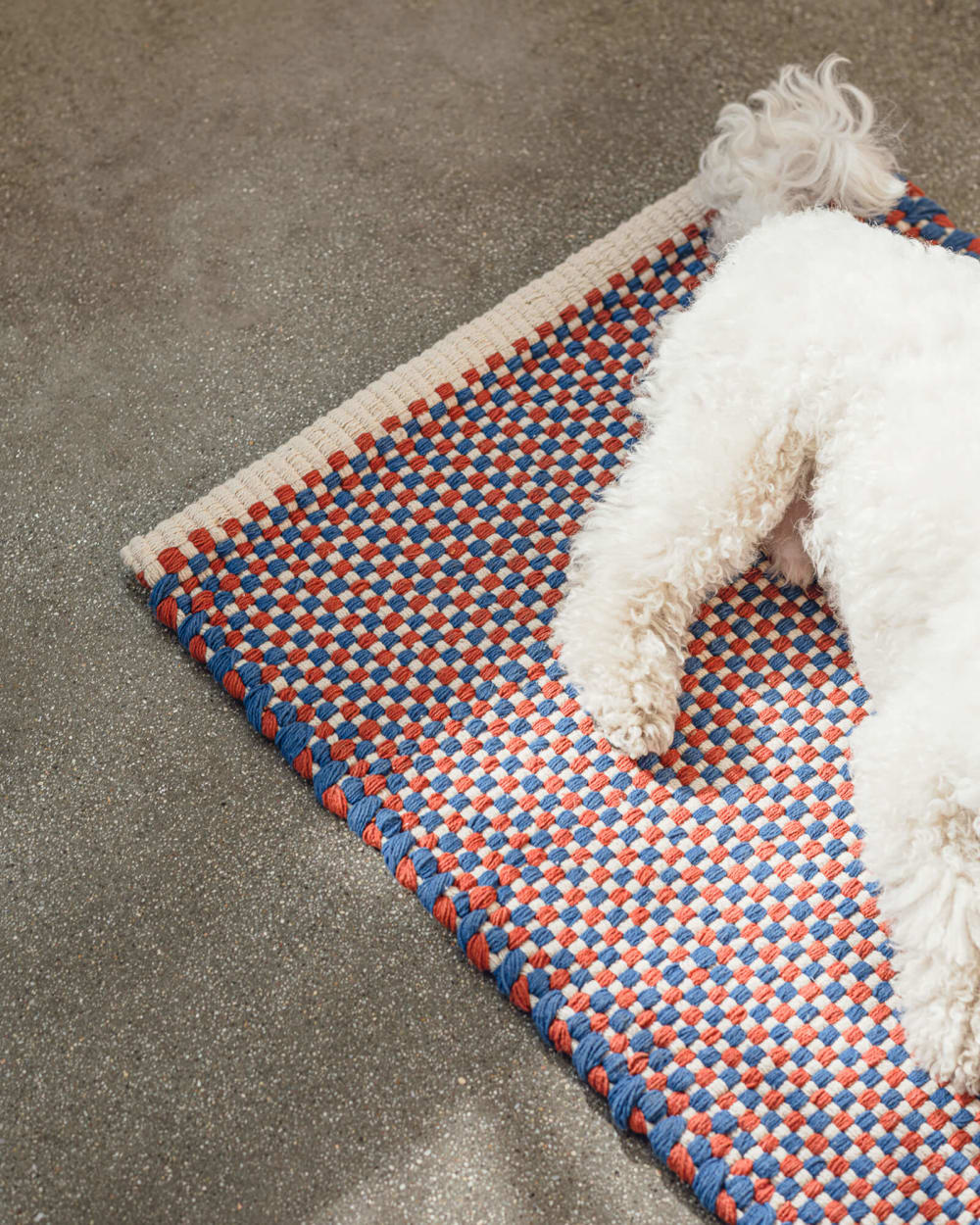 Tapis de bain en coton 70 x 50 cm, bleu terracotta beige — vue 3