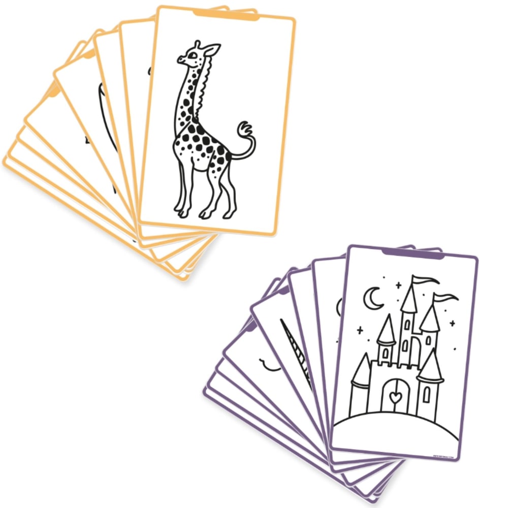 KIDYWOLF Nachfüllpack kidydraw mini zähl- und tierkarten apfelsine ORANGE KARTON Kinder