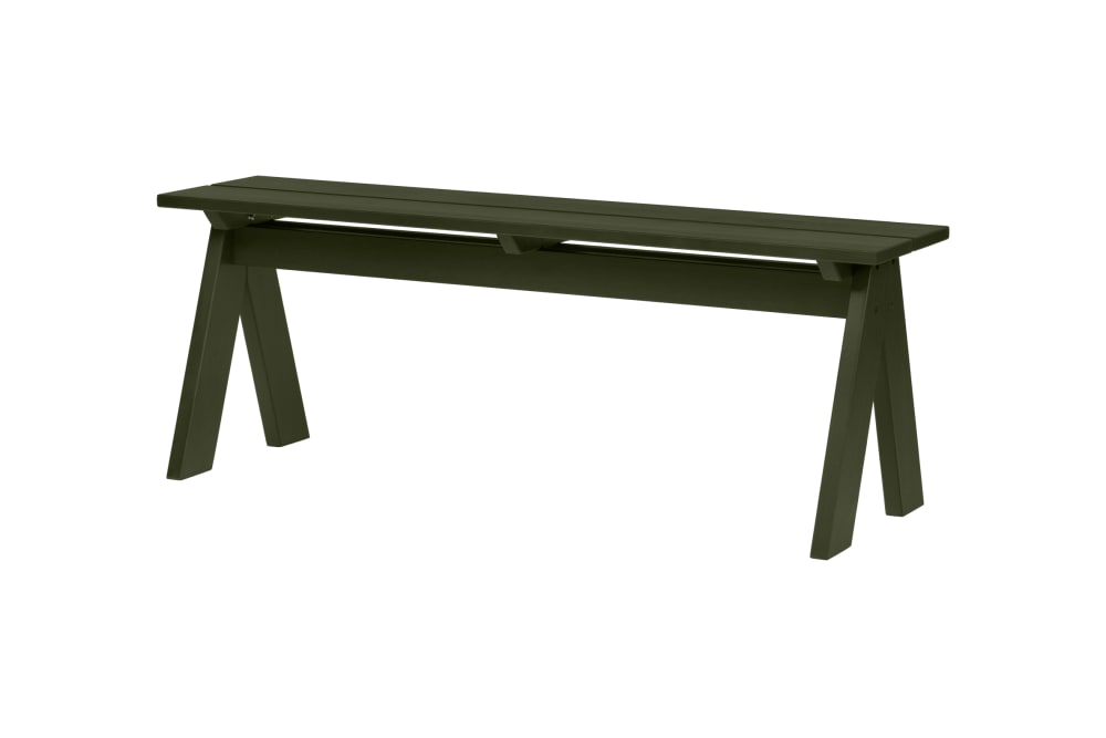 Banc extérieur en pin 120 x 40 x 44 cm - vert forêt