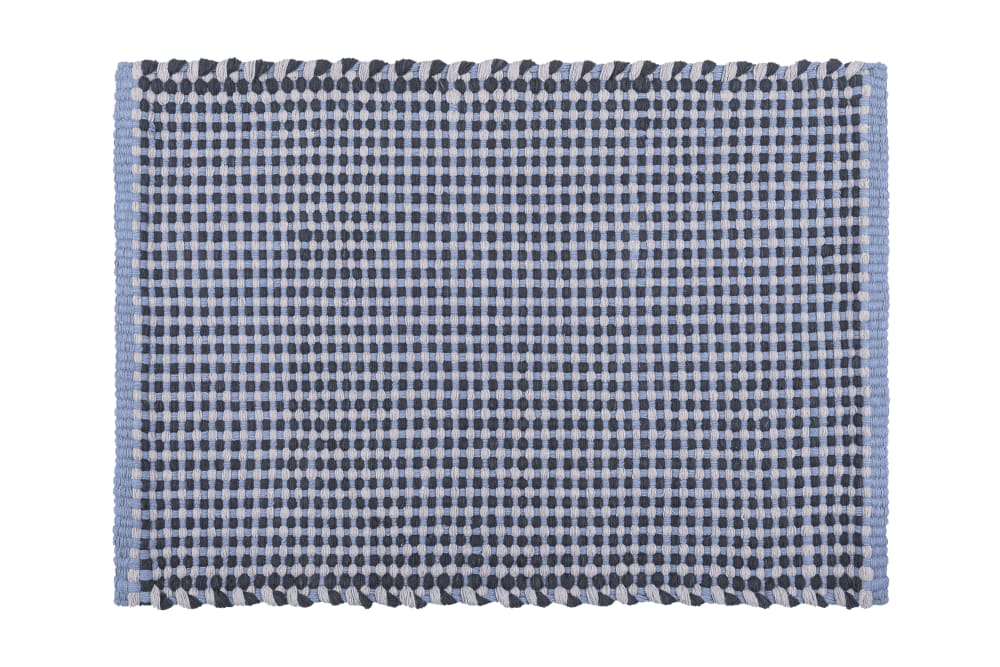 Tapis de bain rectangulaire noo.ma 70 x 50 cm en coton