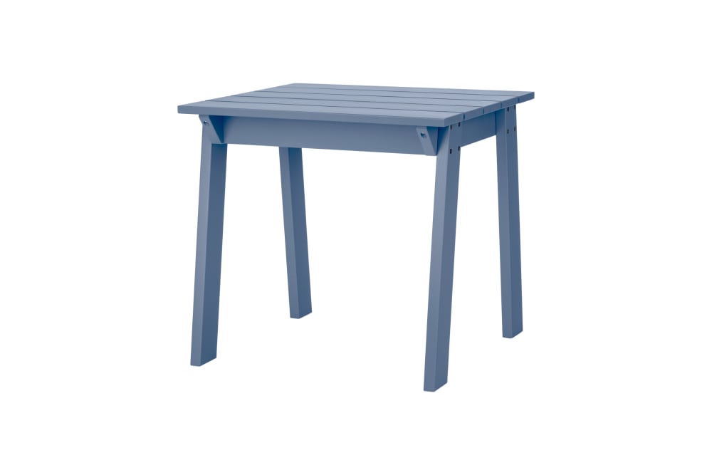 Table de jardin carrée noo.ma en pin 79 x 77 x 73 cm bleu givré Table de jardin carrée noo.ma en pin 79 x 77 x 73 cm bleu givré