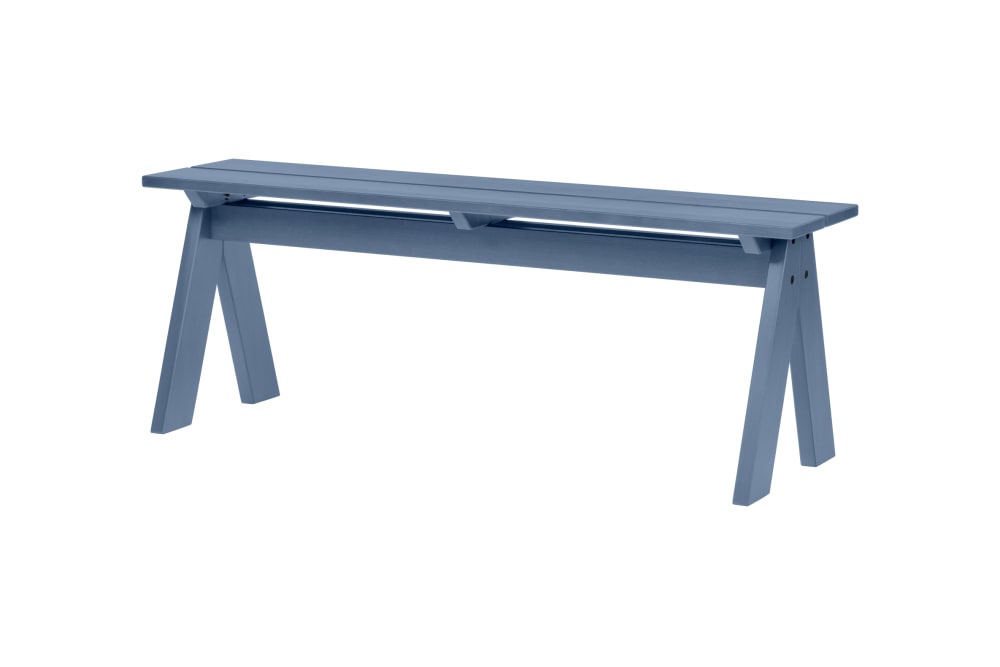 Banc d'extérieur en pin 120 x 40 x 44 cm, bleu givré