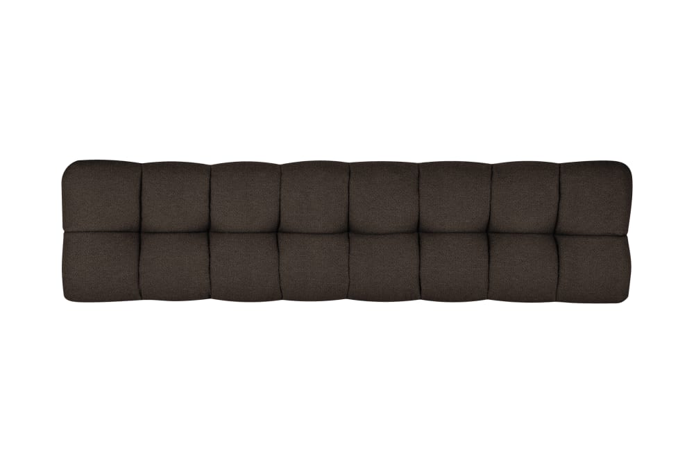 Noo.ma tête de lit bolbi bouclé 40 cm marron chocolat