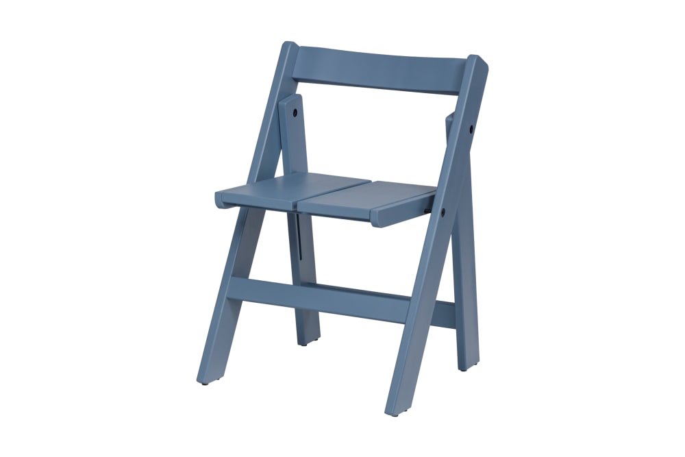 Chaise pliante en pin bleu givré 50 x 47 x 74 cm Chaise pliante en pin bleu givré 50 x 47 x 74 cm