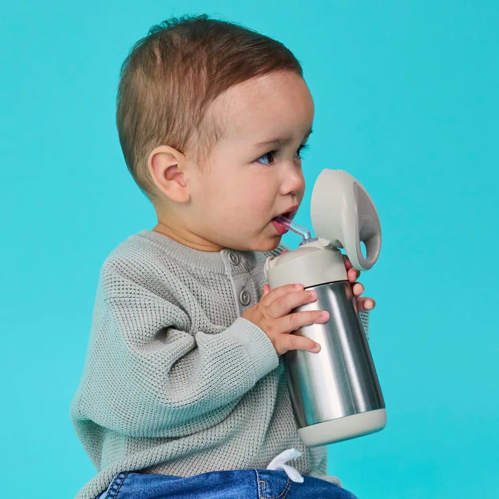 Isolierte kindertrinkflasche mit strohhalm - Maisons Du Monde