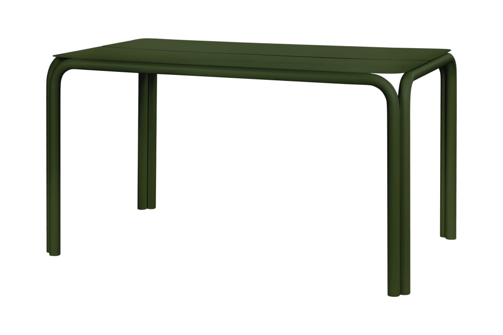 Noo.ma table de repas en acier 135 x 84 x 73 cm, vert forêt Noo.ma table de repas en acier 135 x 84 x 73 cm, vert forêt