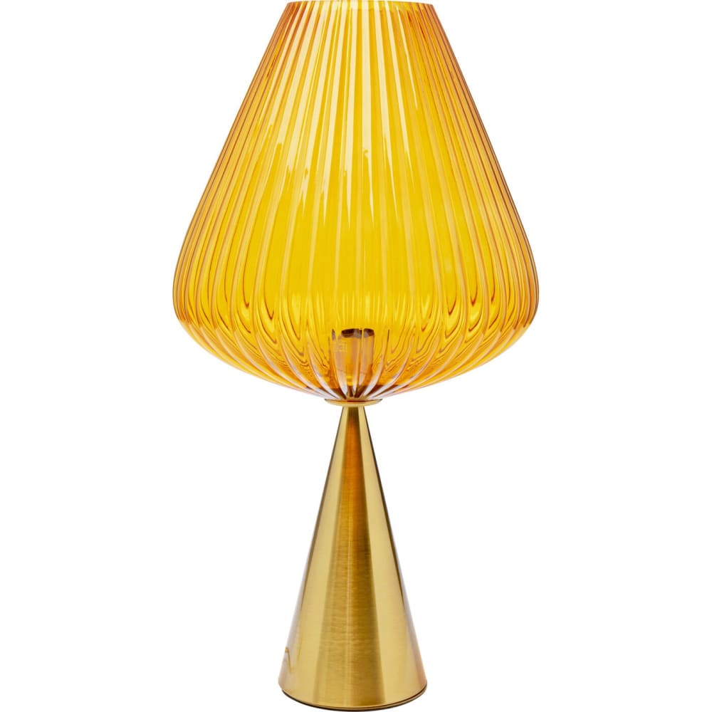 lampe en verre orange