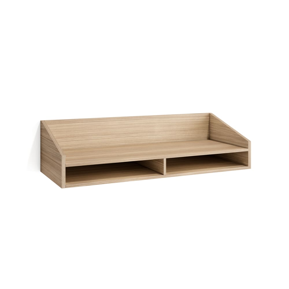 Herdasa Hängeschreibtisch mit 2 Fächern in Walnussoptik hell 23x80 cm style modern Beige Spanplatte