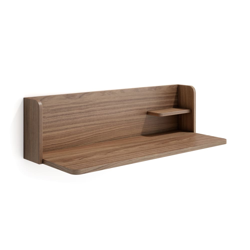 Herdasa Wandschreibtisch Walnuss Optik 25x90x35 cm style modern Braun Spanplatte