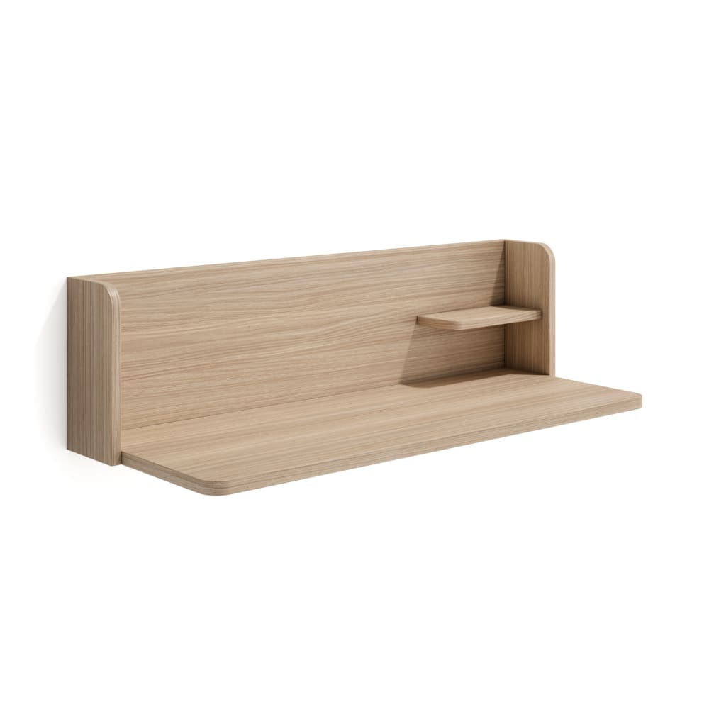 Herdasa Wandschreibtisch Walnuss Hell Optik 25x90x35 cm style modern Beige Spanplatte