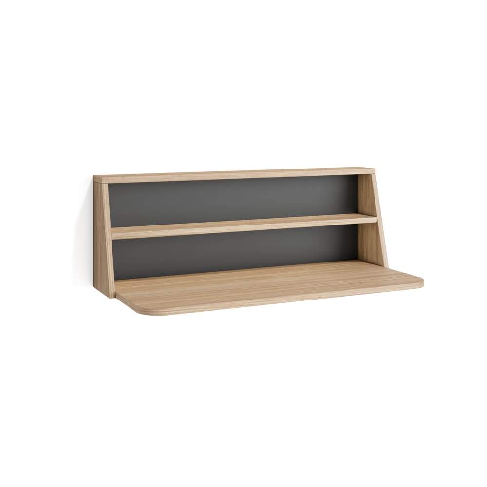 Herdasa Hängeschreibtisch in Walnuss- und Graphitoptik 30x85 cm style modern Grau Spanplatte