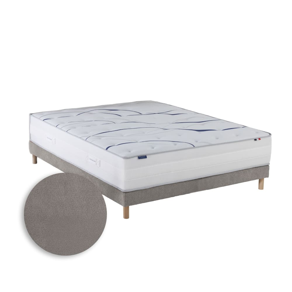 Matelas mémoire de forme altea sommier chenille gris 140x190