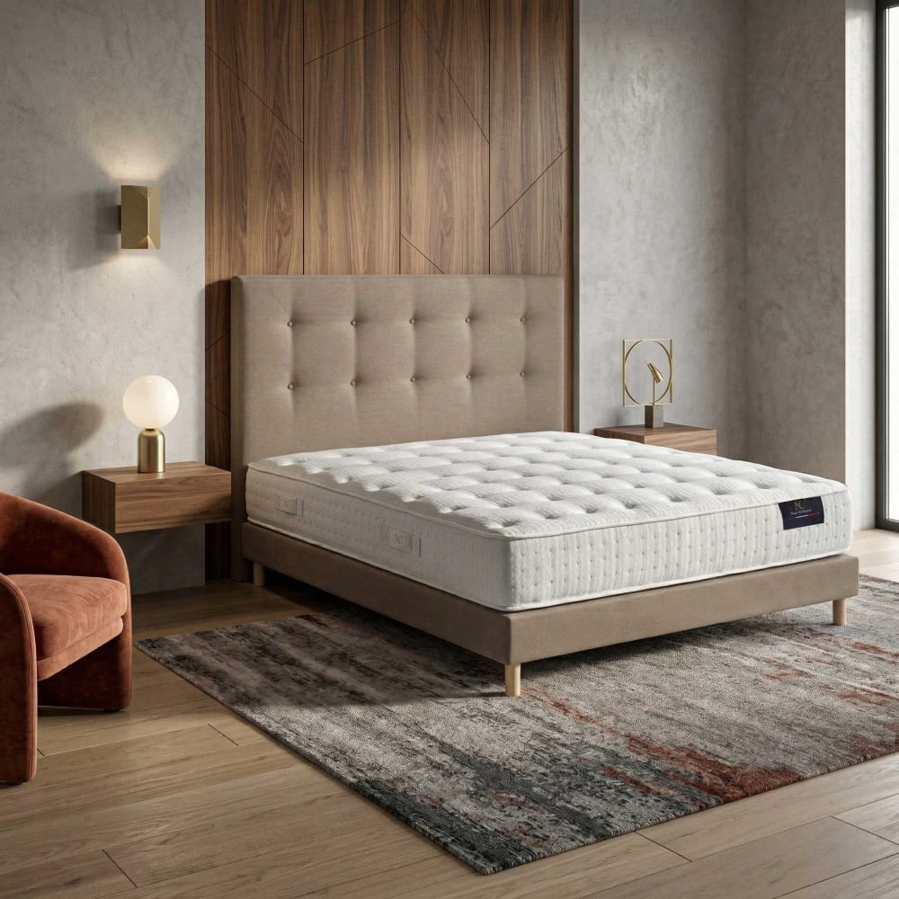 Matelas hybride ensachés mémoire de forme sommier tête de lit