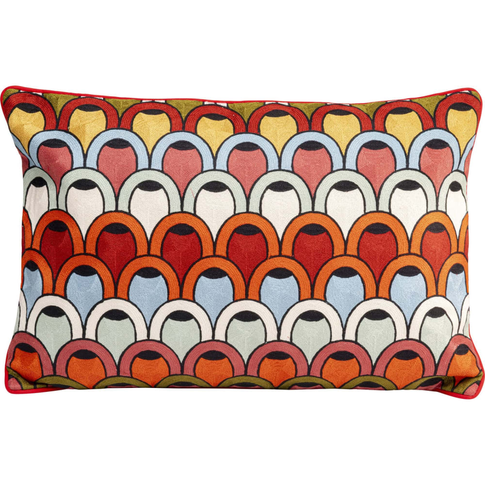 Coussin arches multicolores