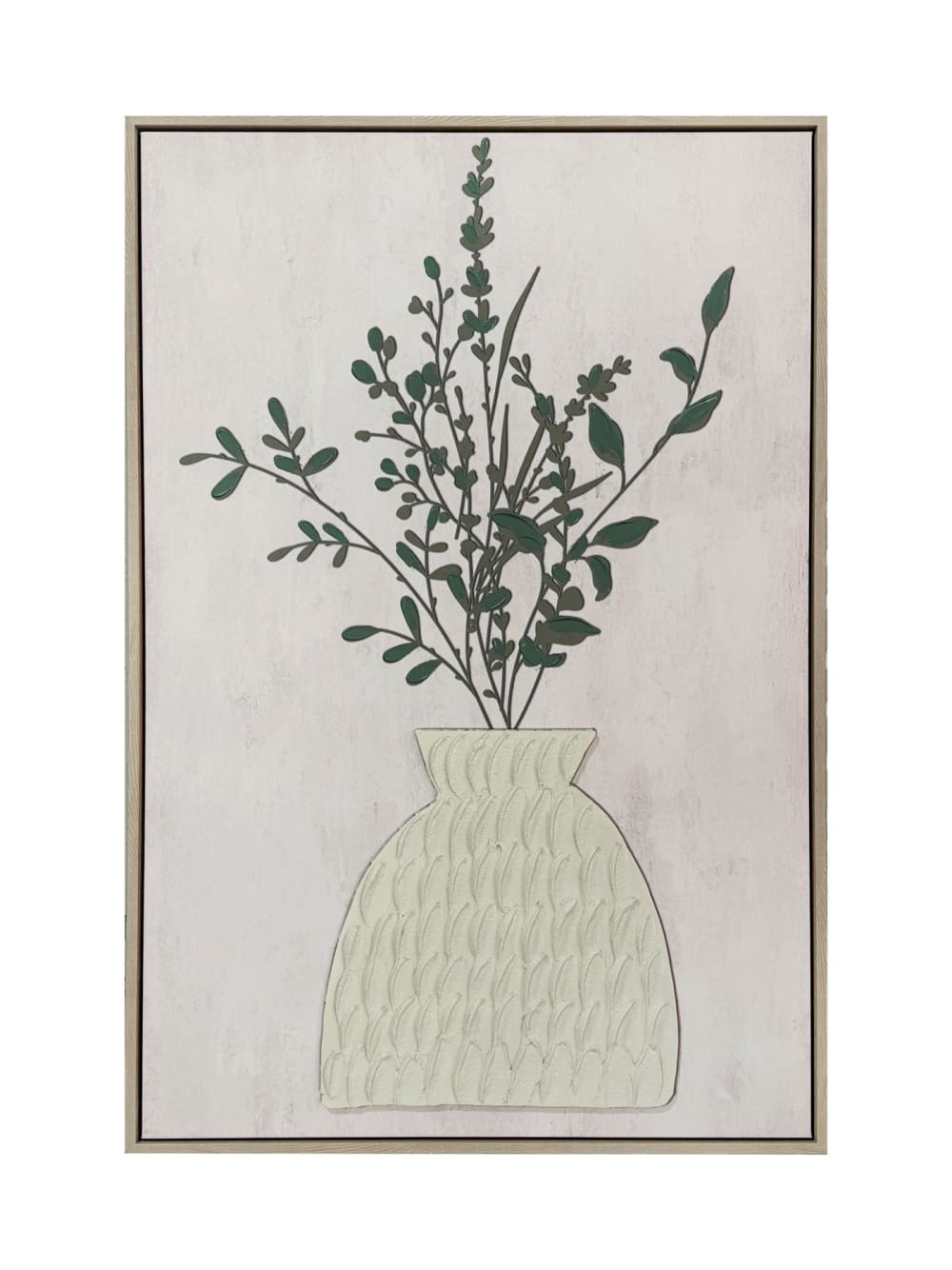 Hispanohogar Lienzo enmarcado 3D texturizado floral