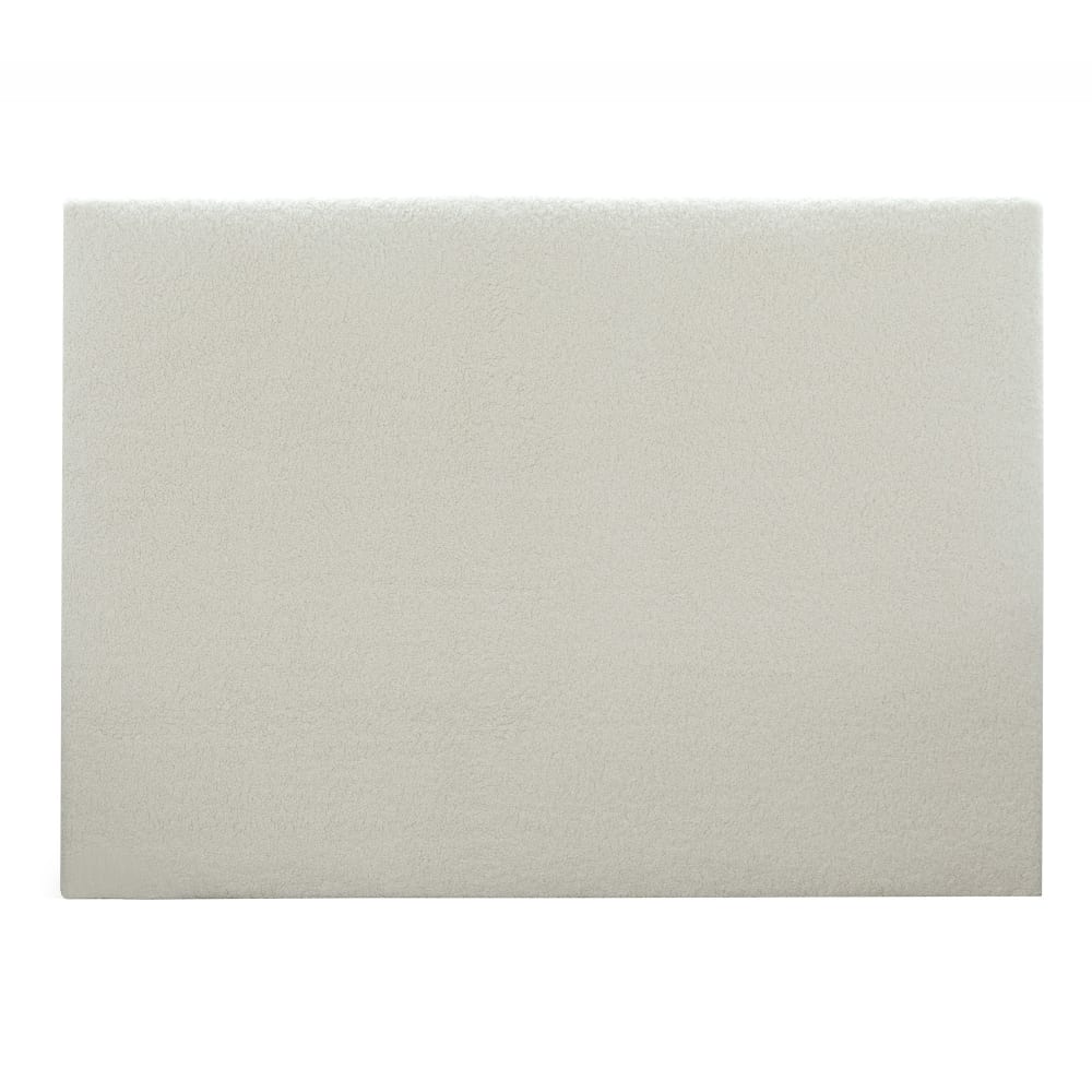 Tete de lit lisse bouclette ecru 180x115cm