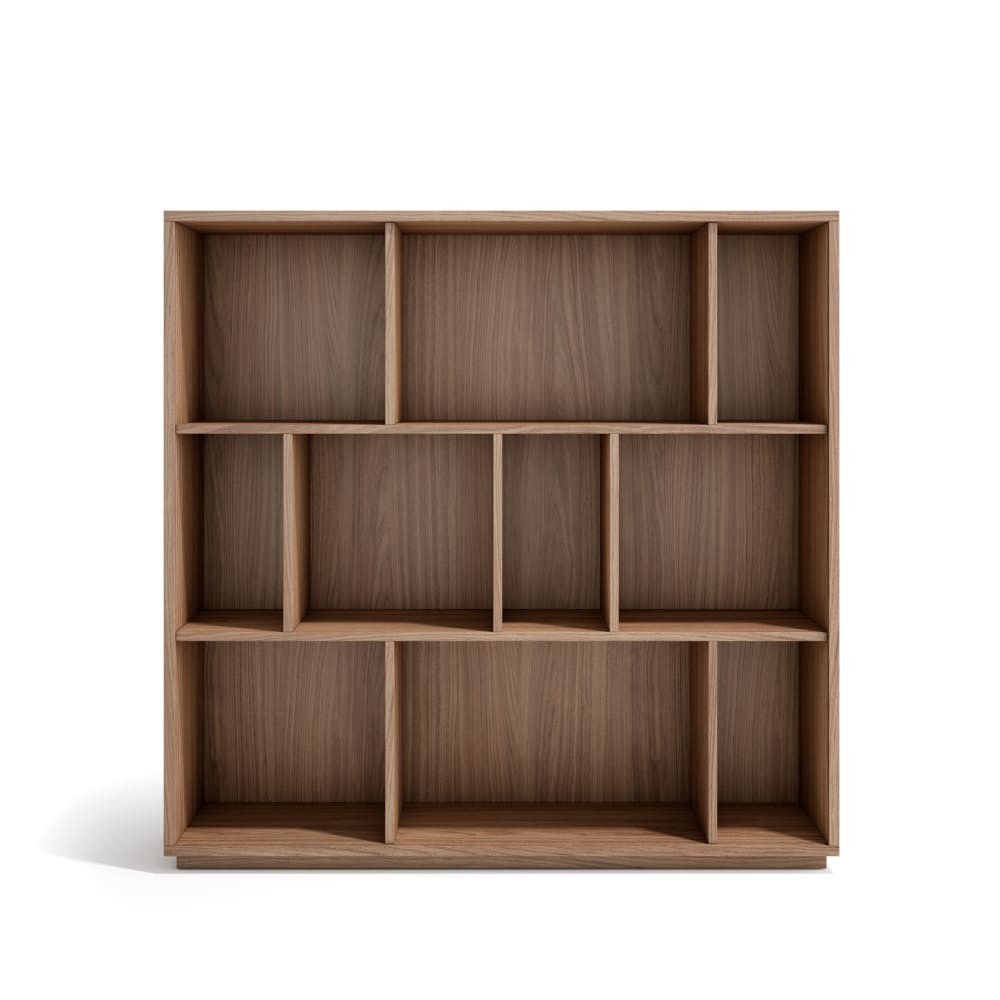 Bibliothèque en mélaminé - noyer