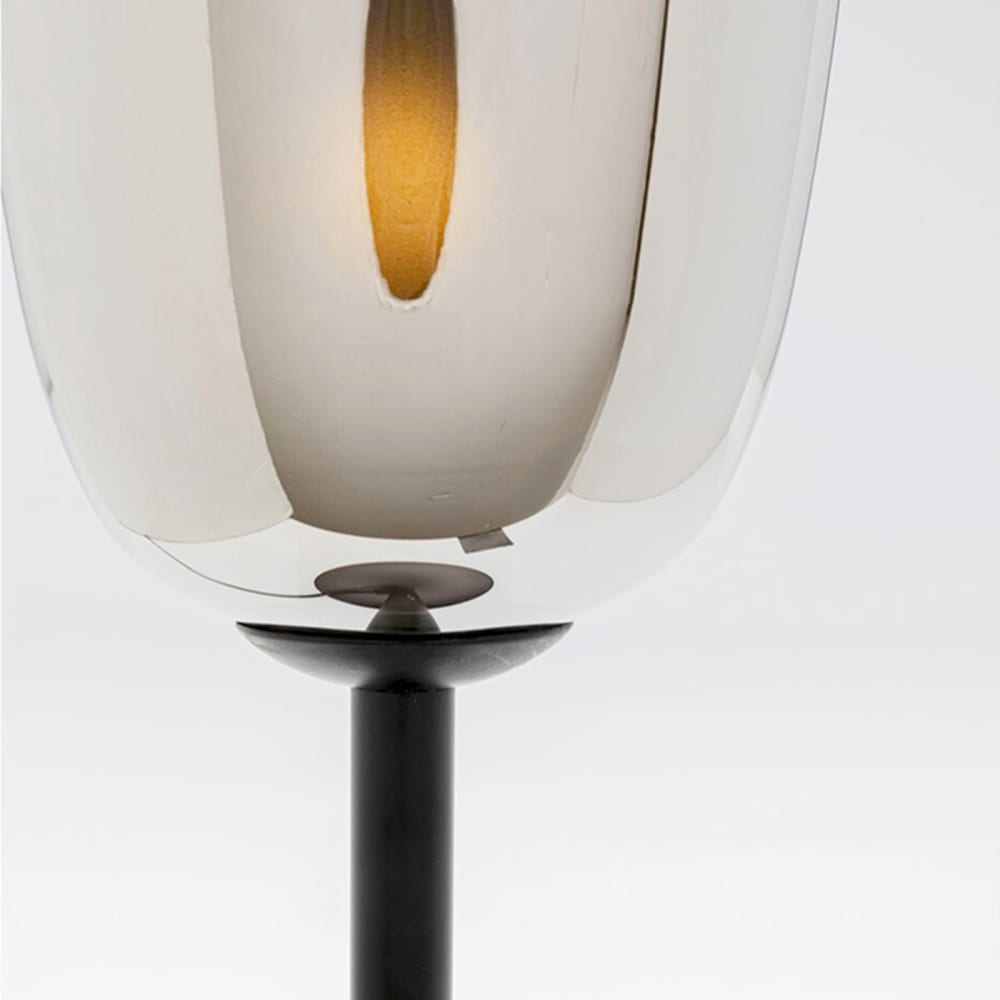 Lampe en verre et acier noir — vue 4