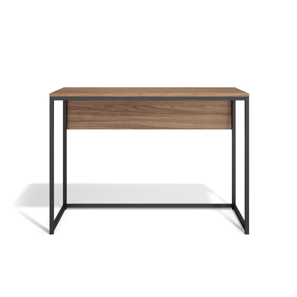 Bureau en acier et placard - noyer