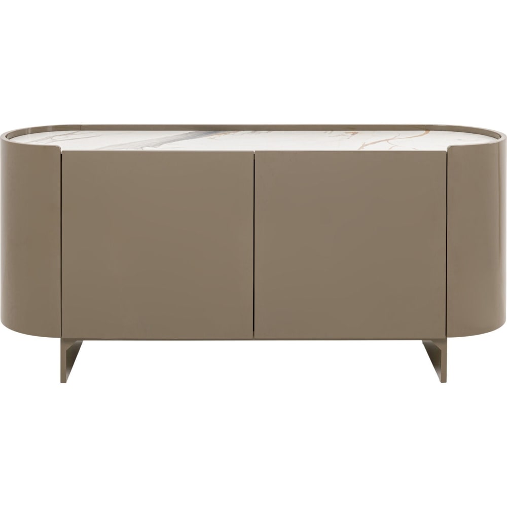 Buffet 2 portes kaki - plateau