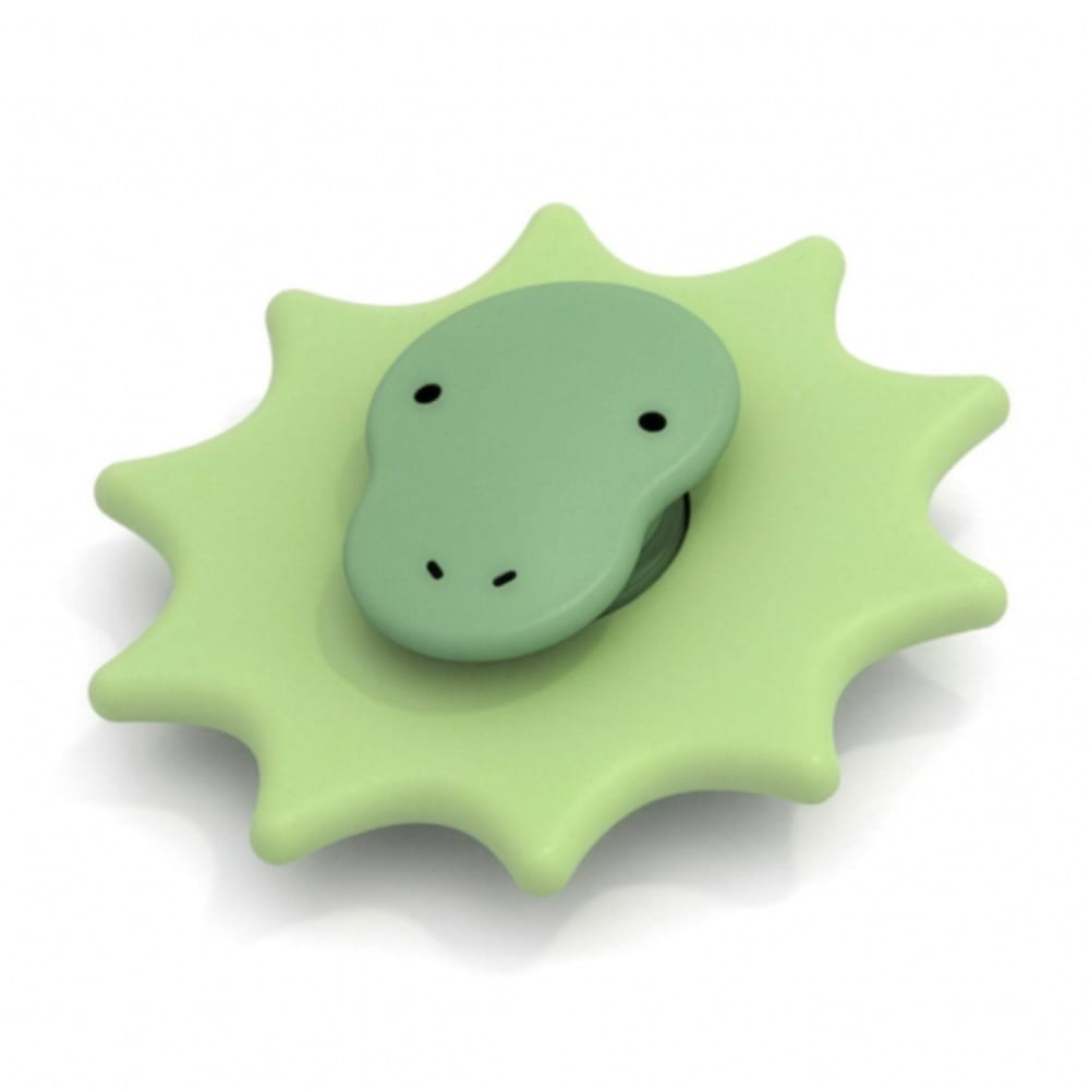 Little L Baby spielzeug saugnapf dinosaurier spinner grün Silikon-organosiloxan Baby