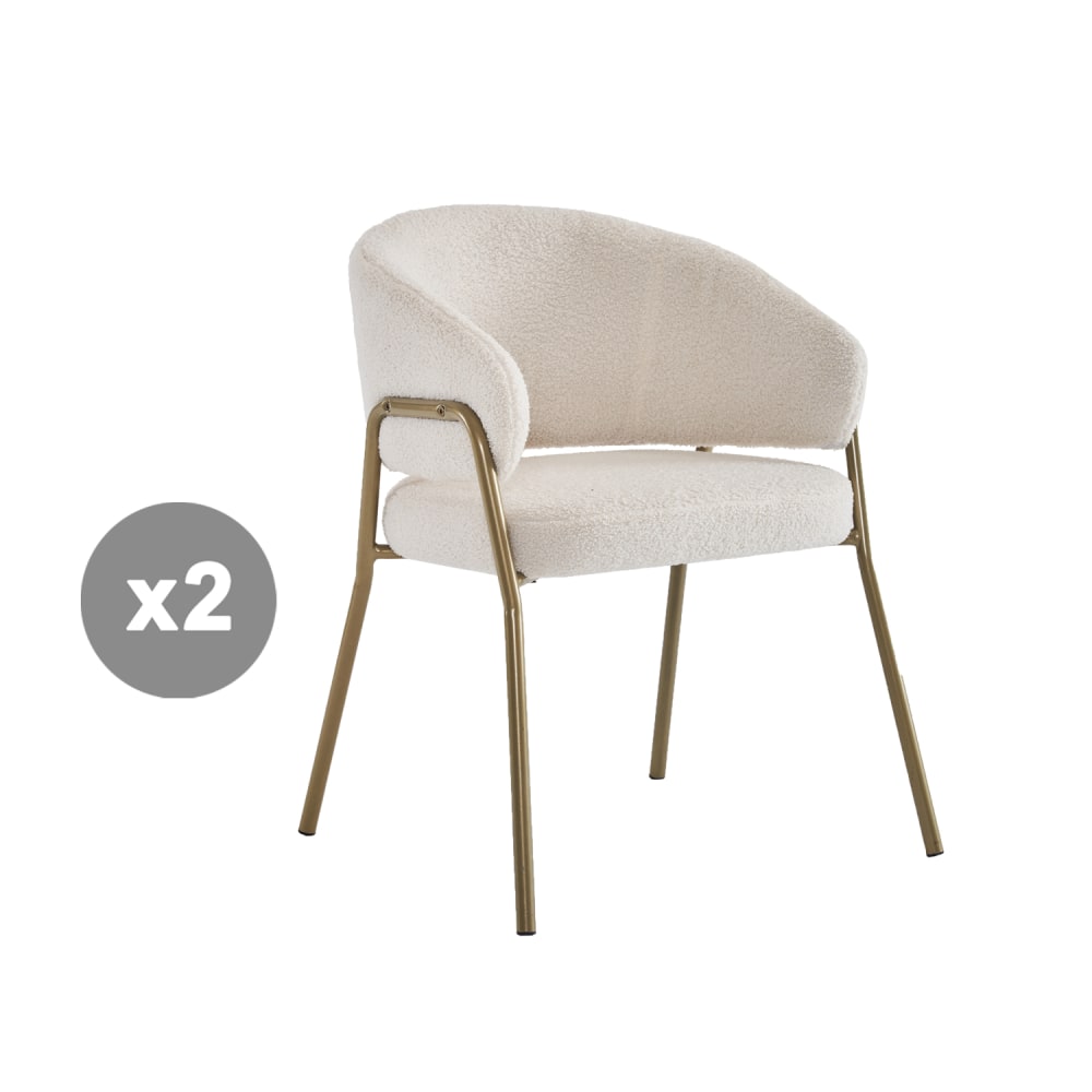 Lot de 2 chaises en polaire - tonneau