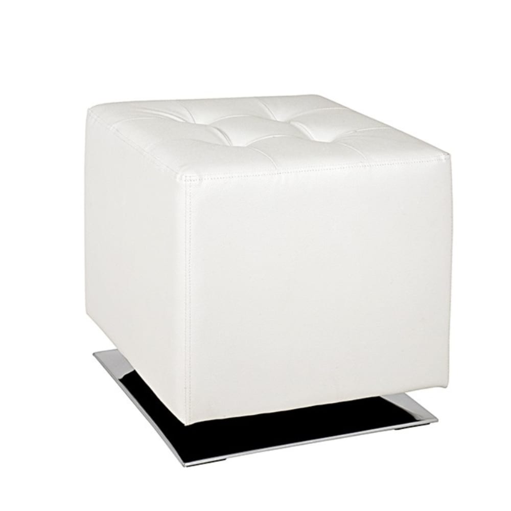 Pouf pivotant blanc