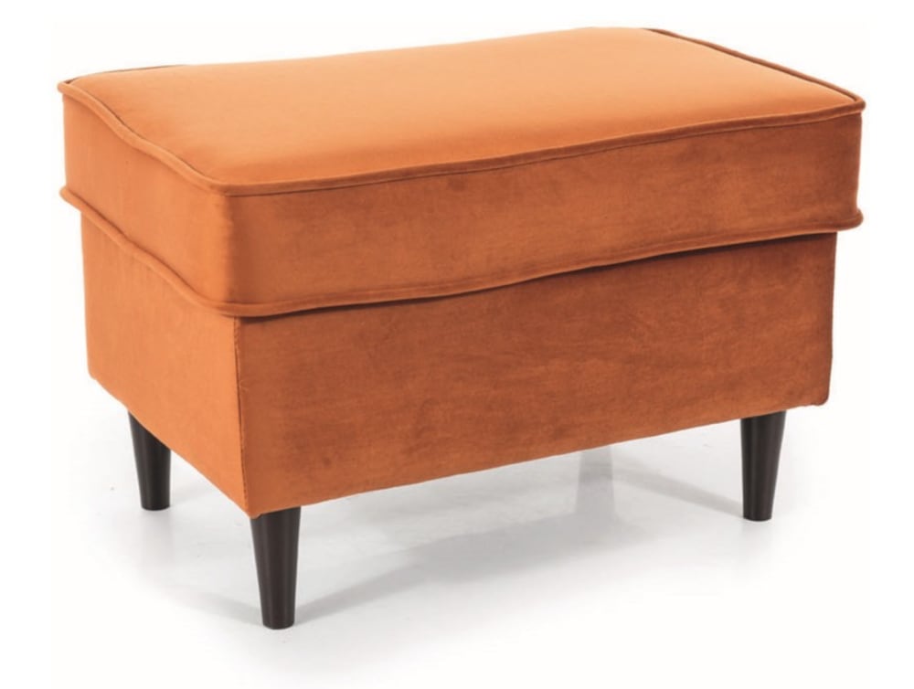 Pouf design velours de