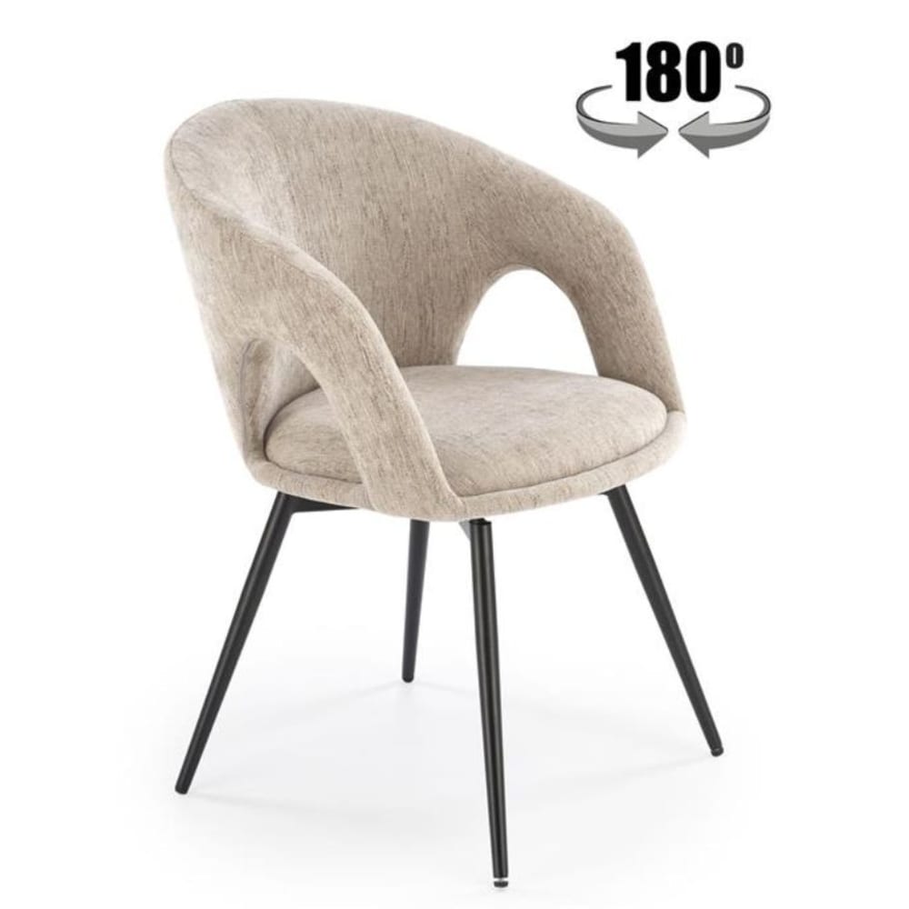 MSO Designer-Drehstuhl aus beigem Stoff style modern - Stoff