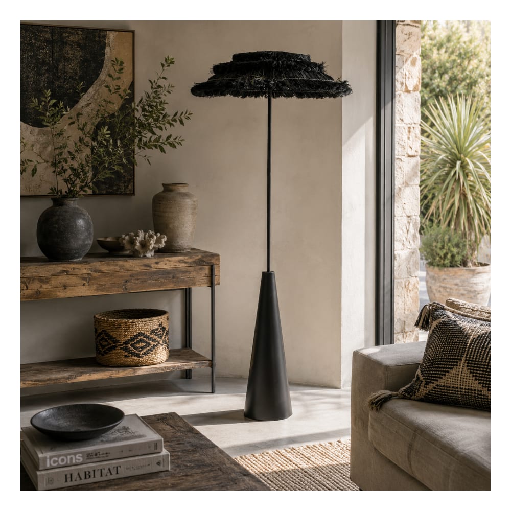 Lampadaire en acier noir 80x80x171 cm — vue 3