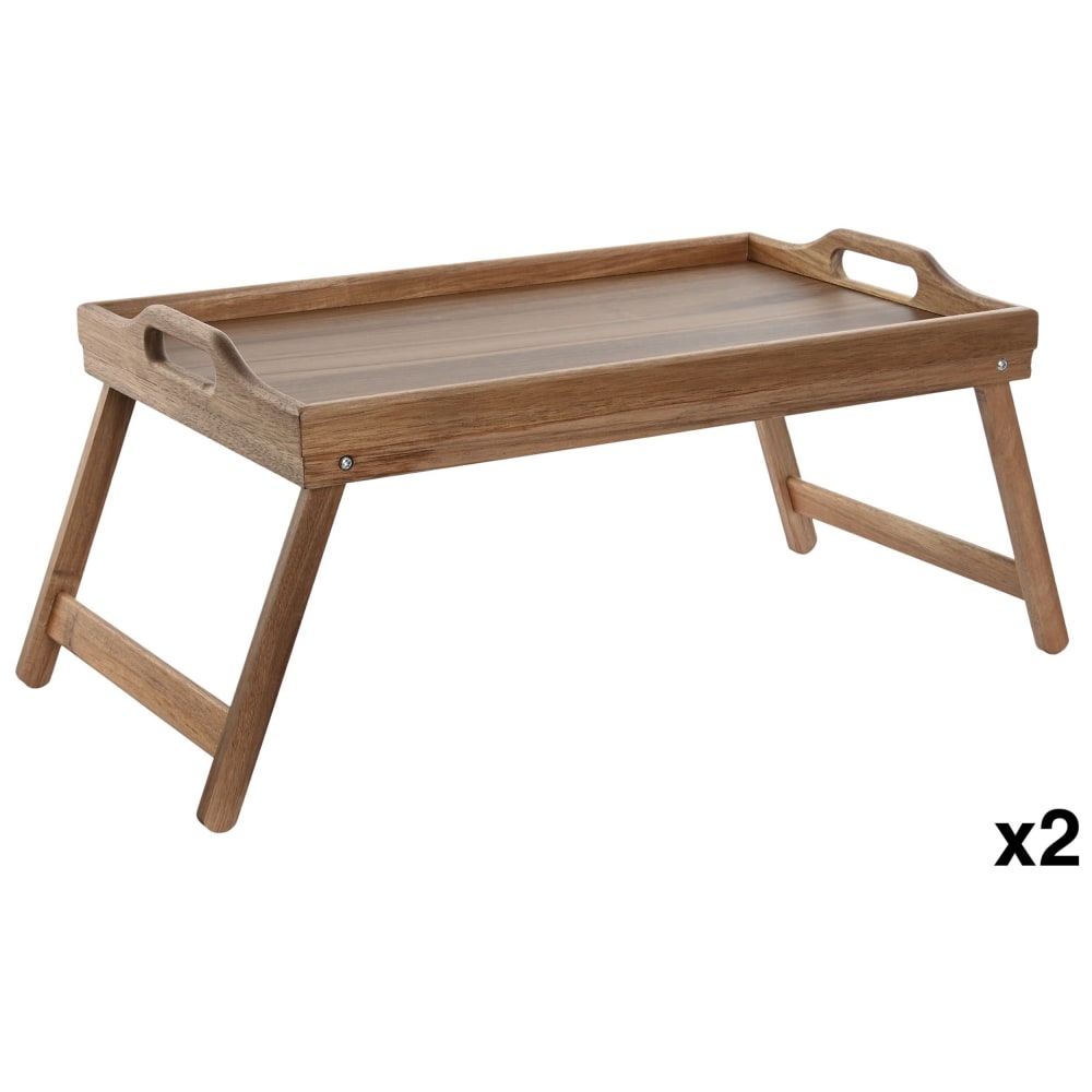 Lot 2 plateaux en bois