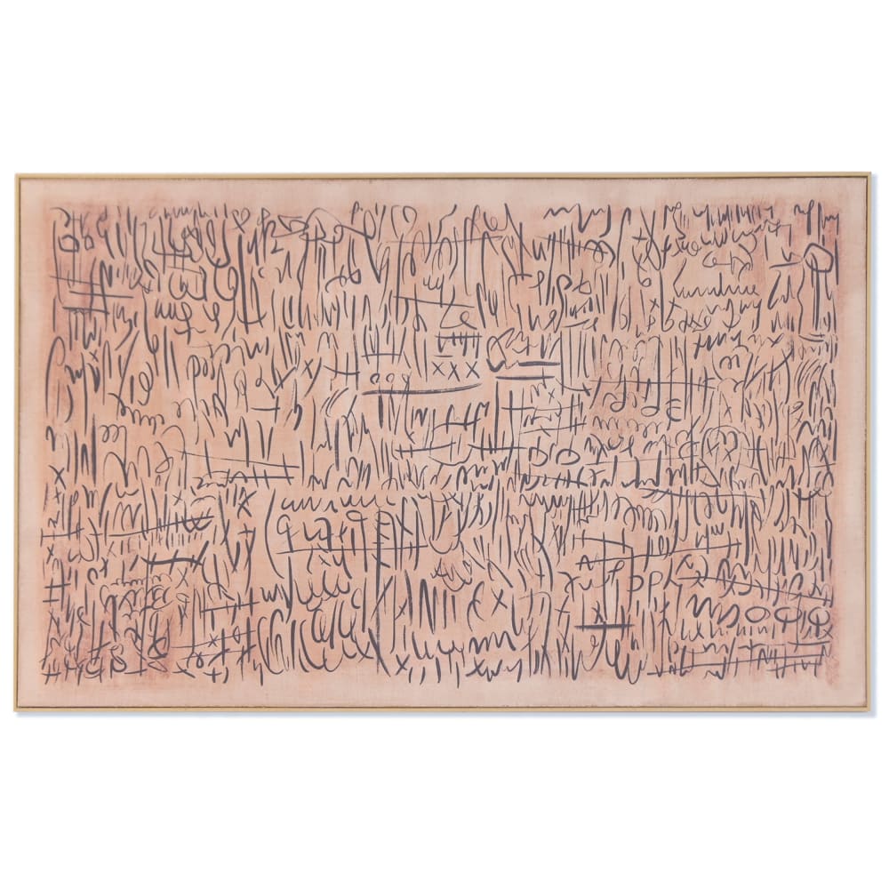 Tableau sur lin multicolore