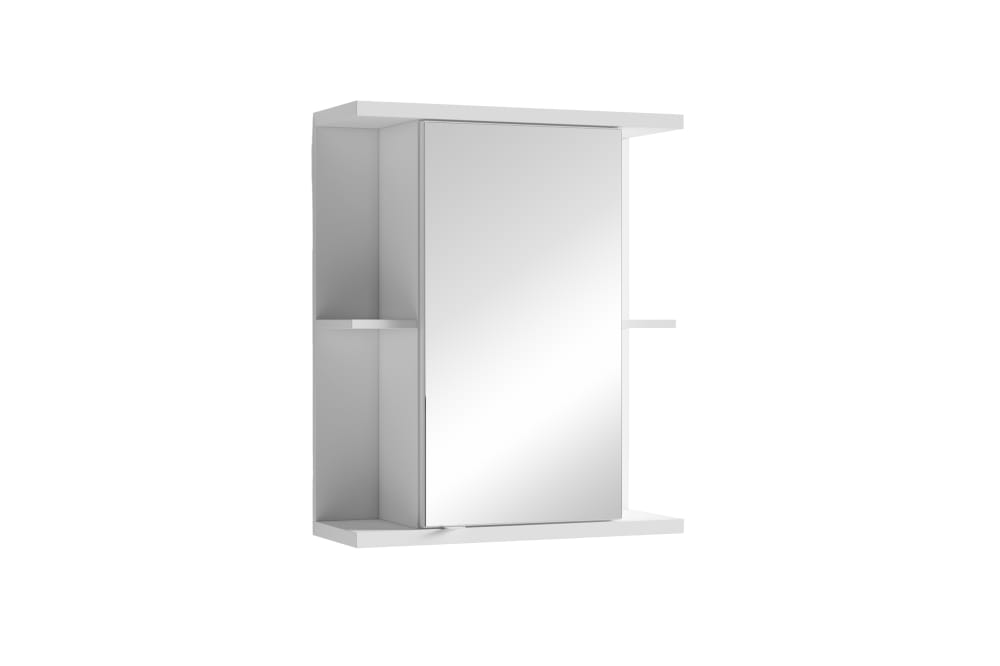 ByLiving Spiegelschrank, weiß, weiß, B 60, H 70, T 25 cm style modern - Spanplatte