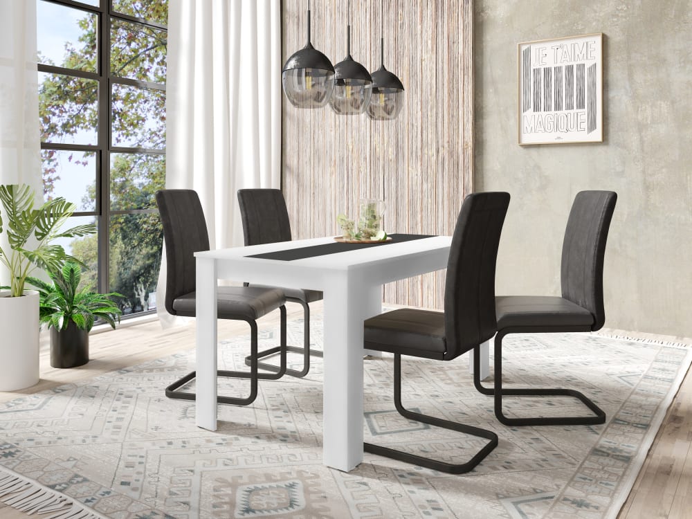 Tisch, weiß, 160 x 90, H 75 cm - Maisons Du Monde