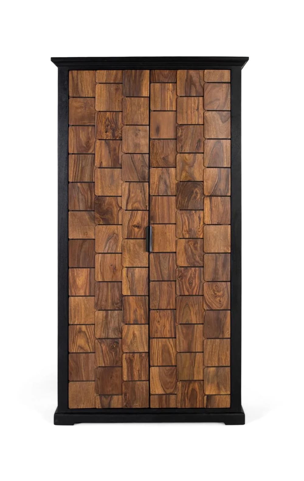 GINER Y COLOMER Kleiderschrank aus Mangoholz und Palisander 95 cm Braun