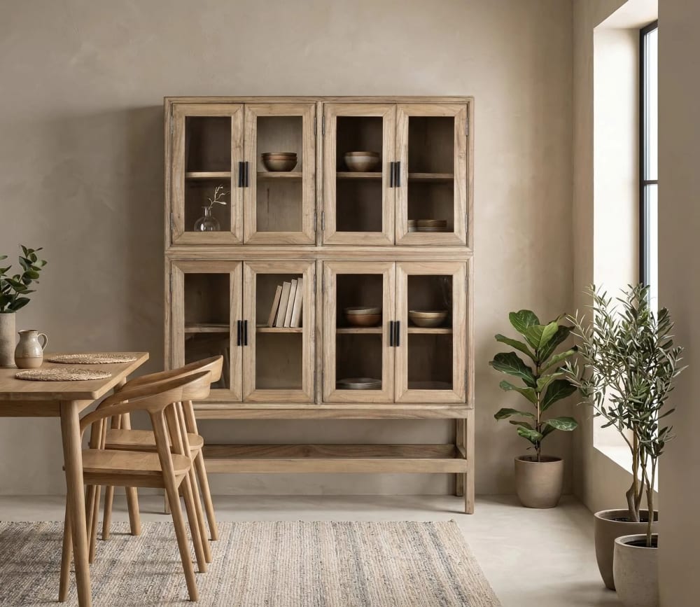 Vitrine en bois de mindi 120 cm