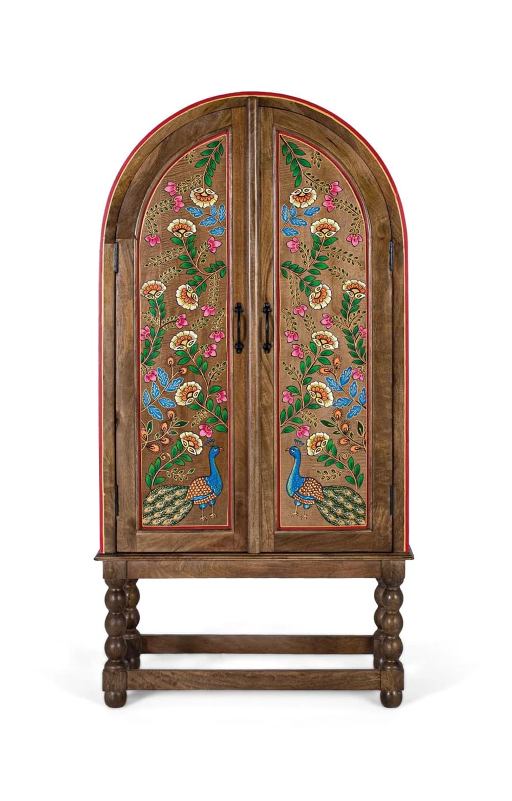 GINER Y COLOMER Kleiderschrank aus Mangoholz 83 cm Braun
