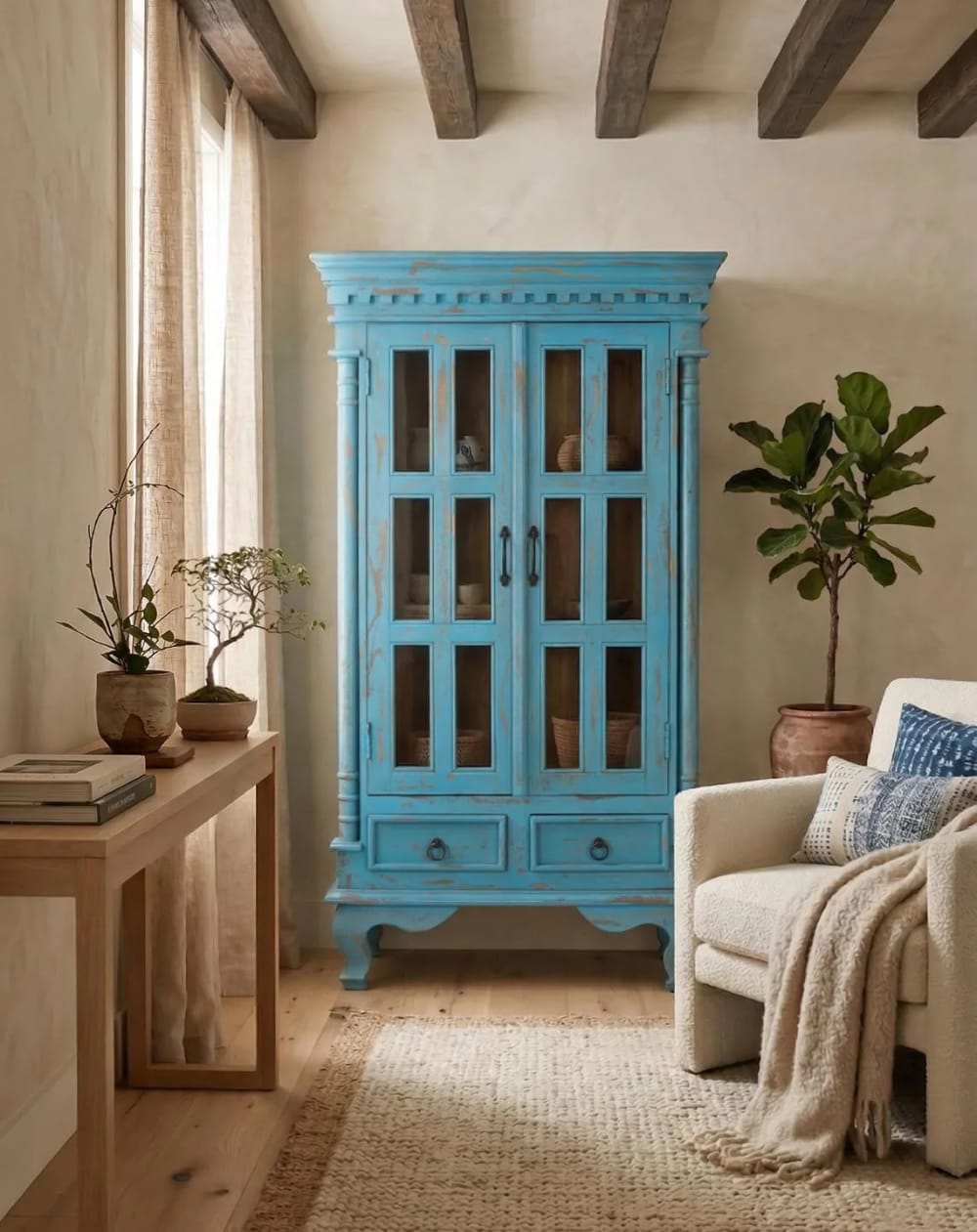 Vitrine aus Mangoholz 90 cm - Maisons Du Monde