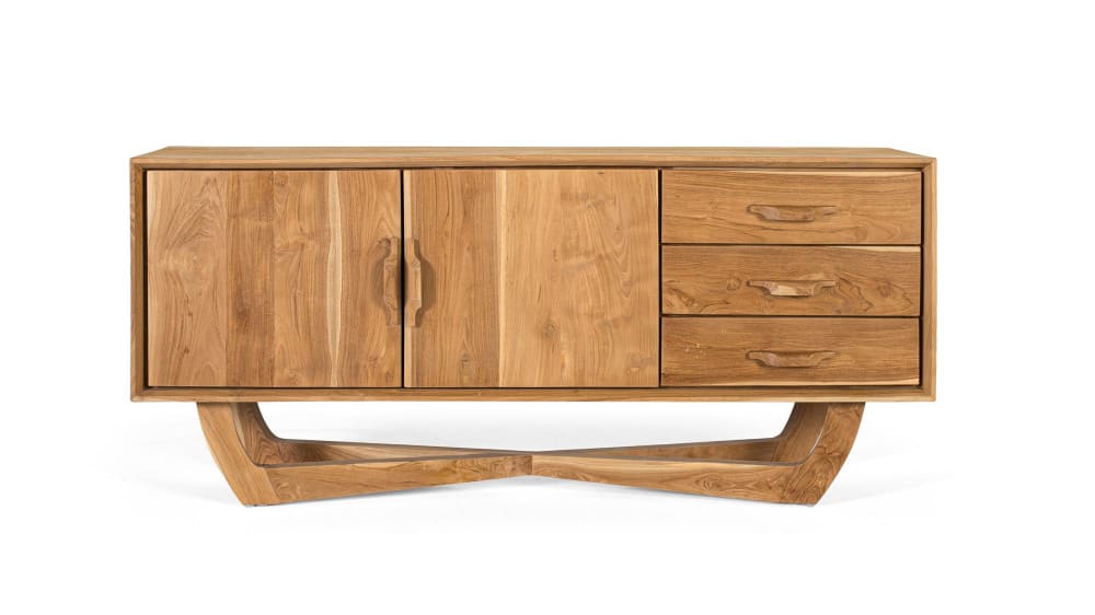meuble tv en bois de - teck