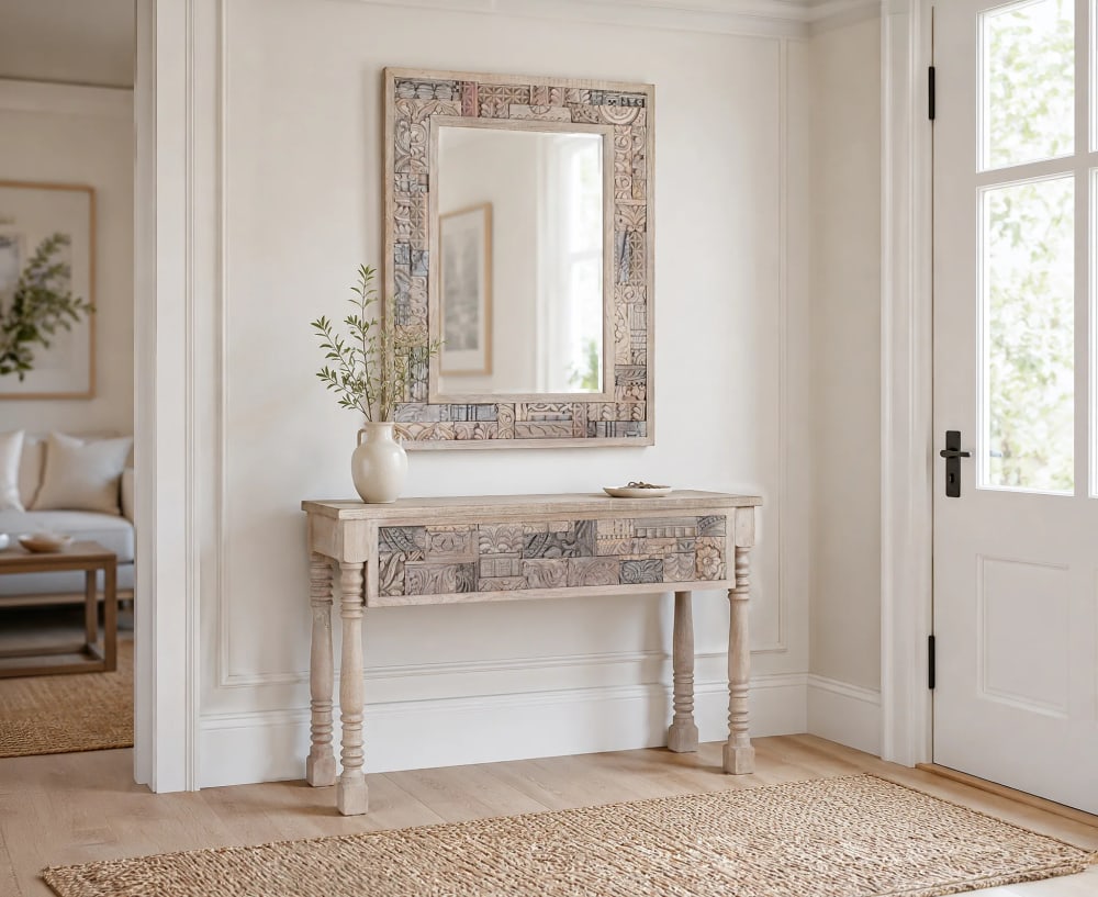 Konsole aus recyceltem Eichenholz 120 cm - Maisons Du Monde