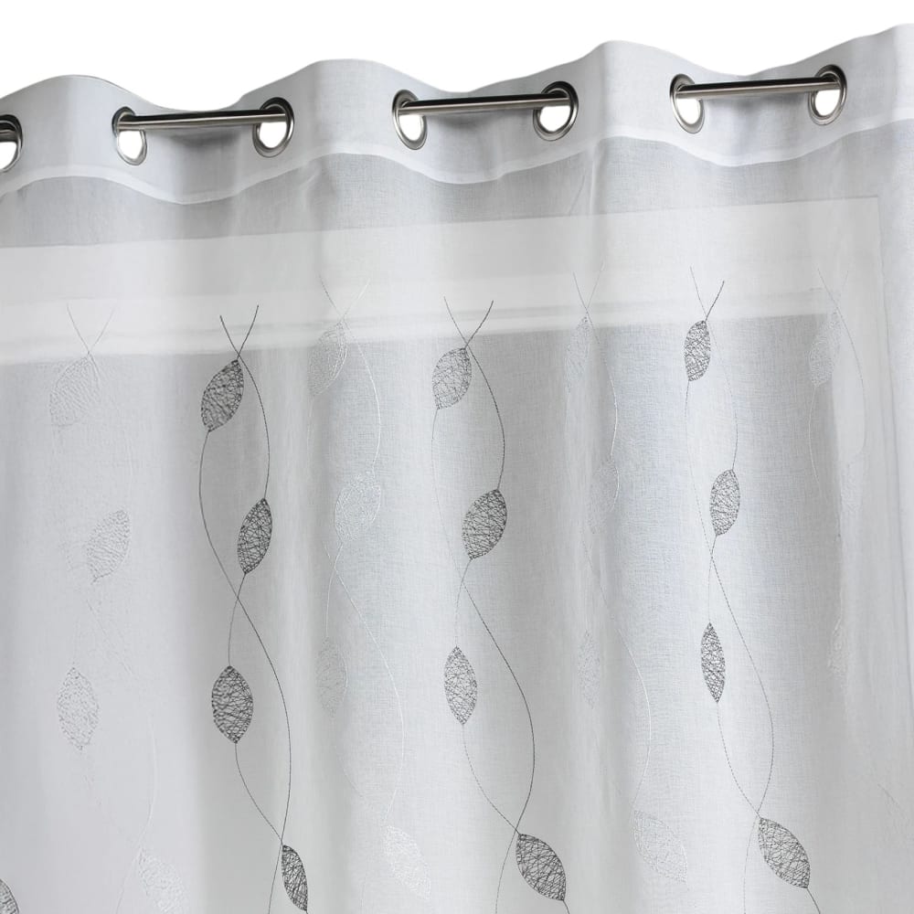 Bestickter Vorhang mit Blattmotiven - Maisons Du Monde