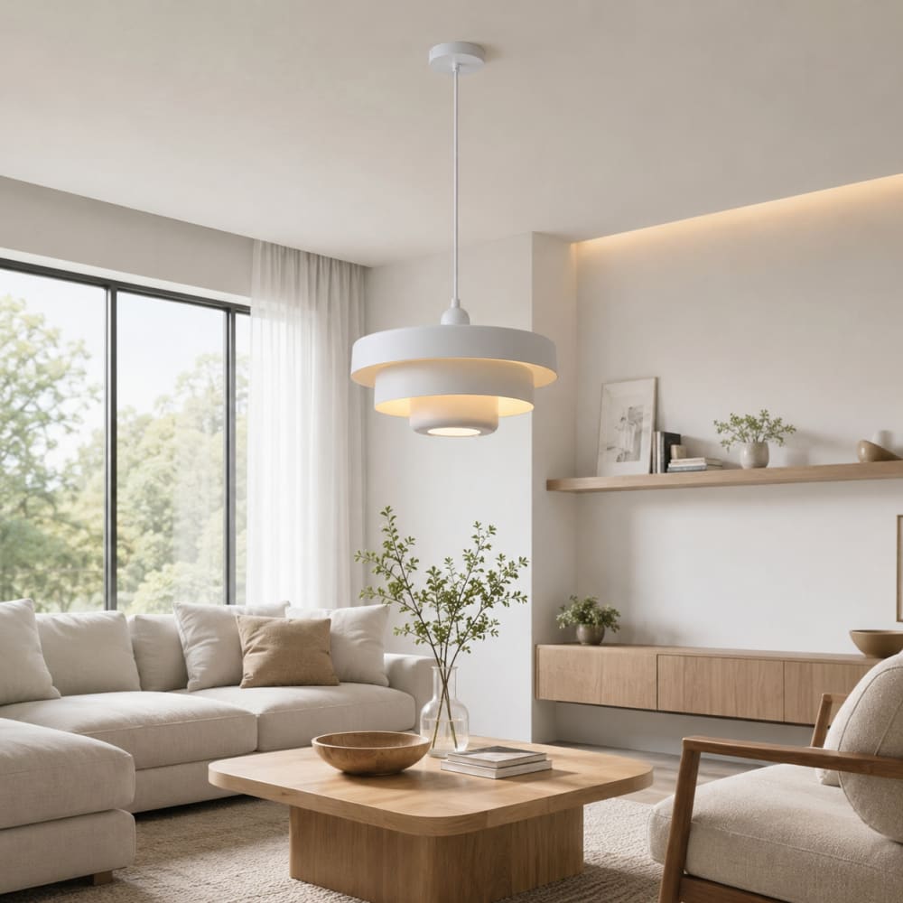 Moderne Hängeleuchte Metall weiß Ø35 cm - Maisons Du Monde
