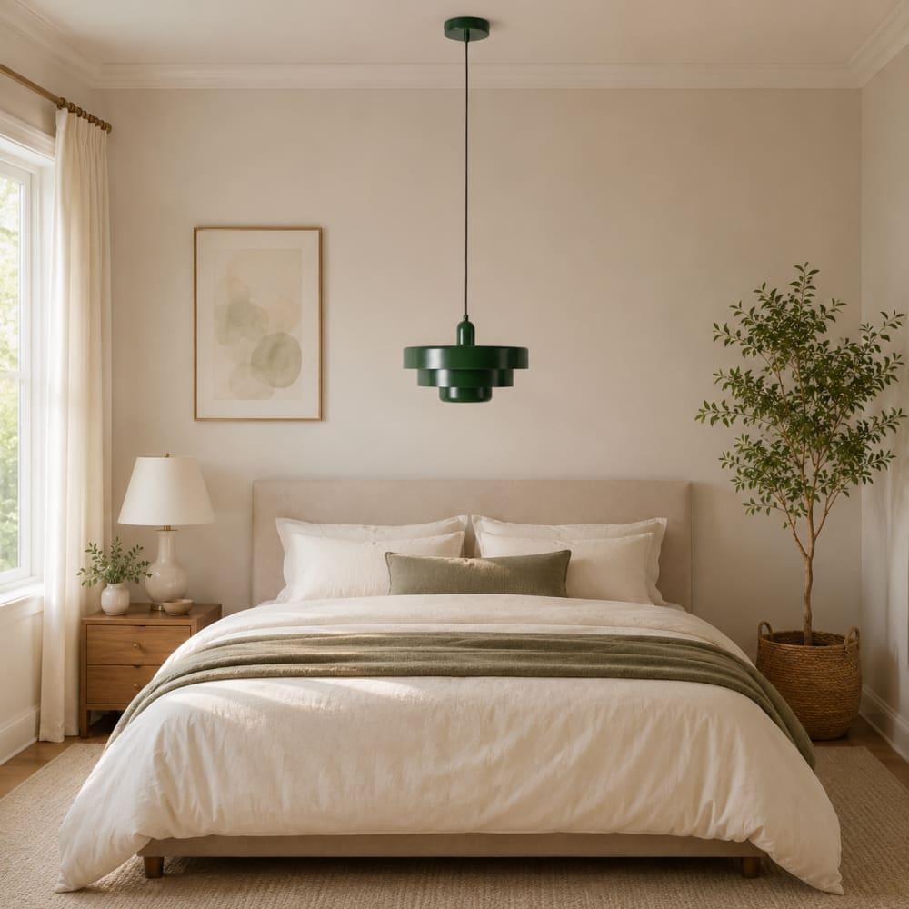 Suspension moderne métal vert ø35 cm — vue 4