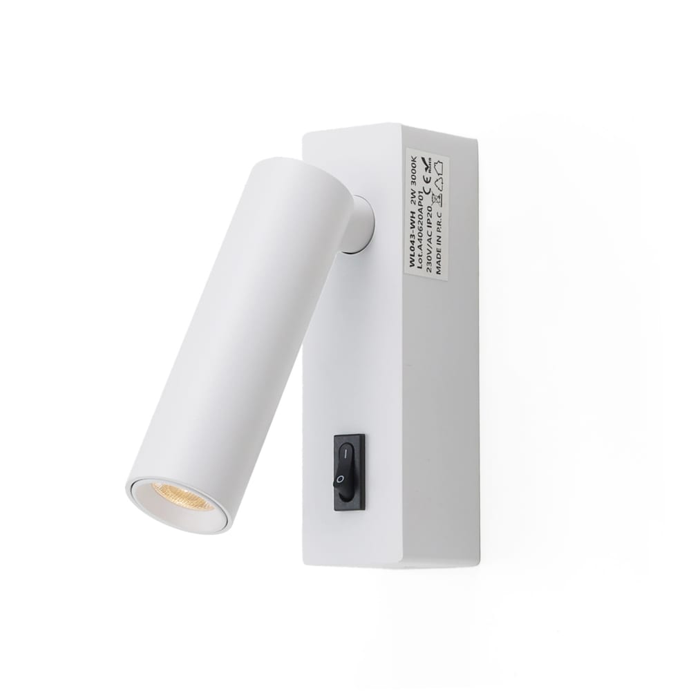 Alpinaluz LED-Leseleuchte schwenkbar Aluminium weiß 2W style modern - Metall
