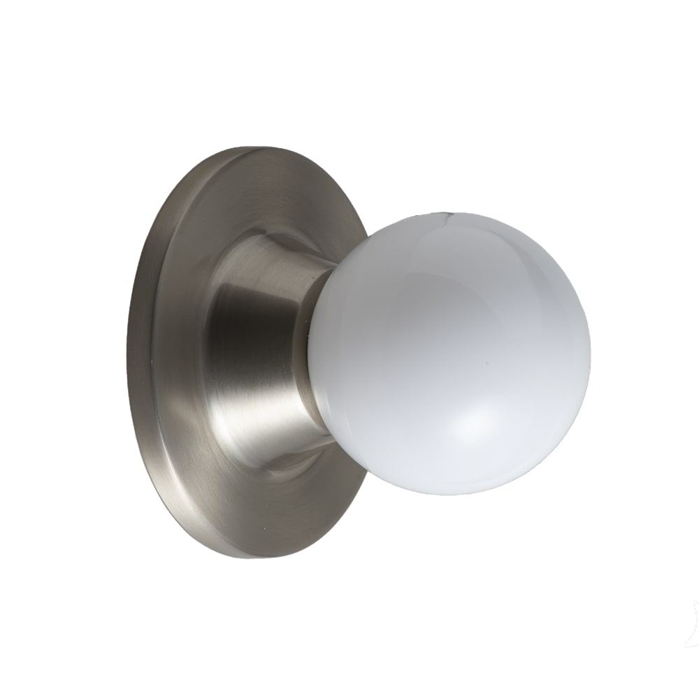 Applique murale g9 métal nickel brossé verre opale h18 x p15 cm