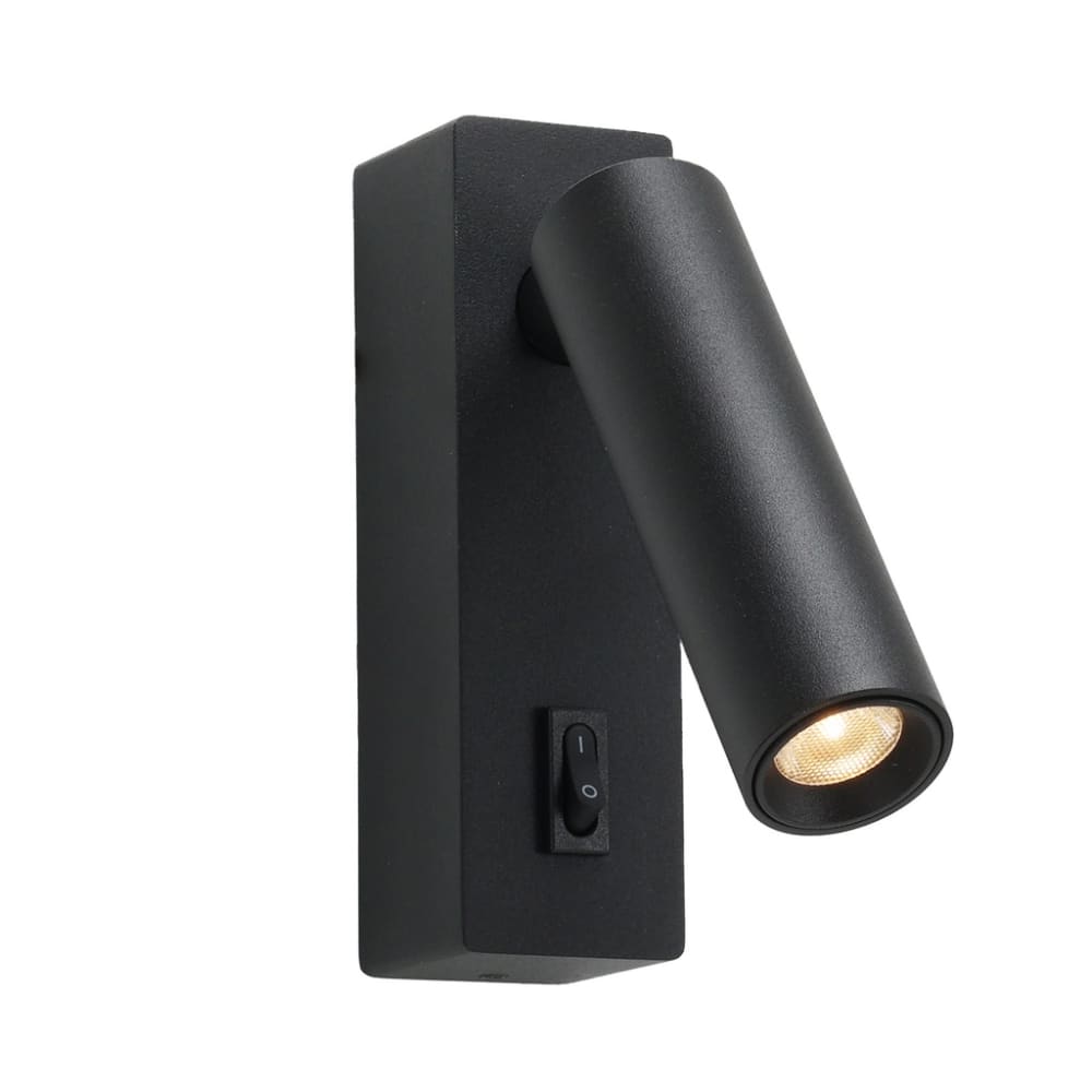 Alpinaluz LED-Leseleuchte schwenkbar Aluminium schwarz 2W - Metall