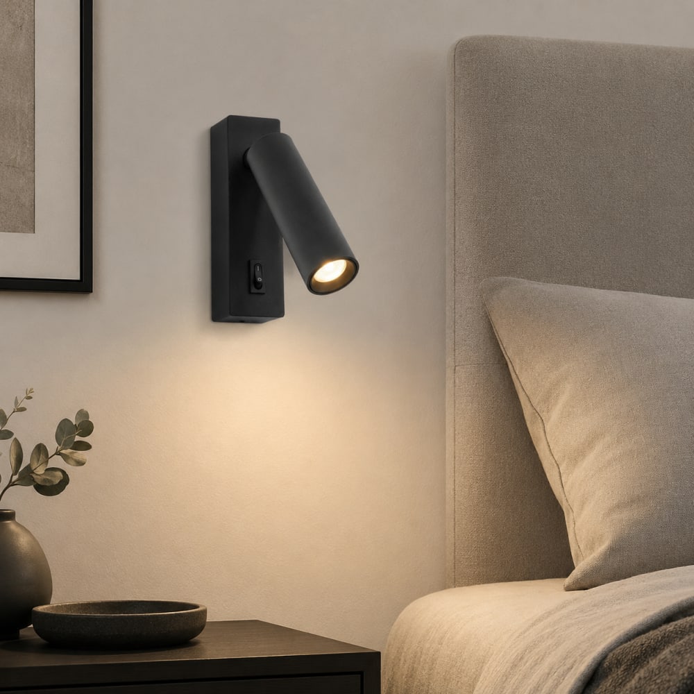 LED-Leseleuchte schwenkbar Aluminium schwarz 2W - Maisons Du