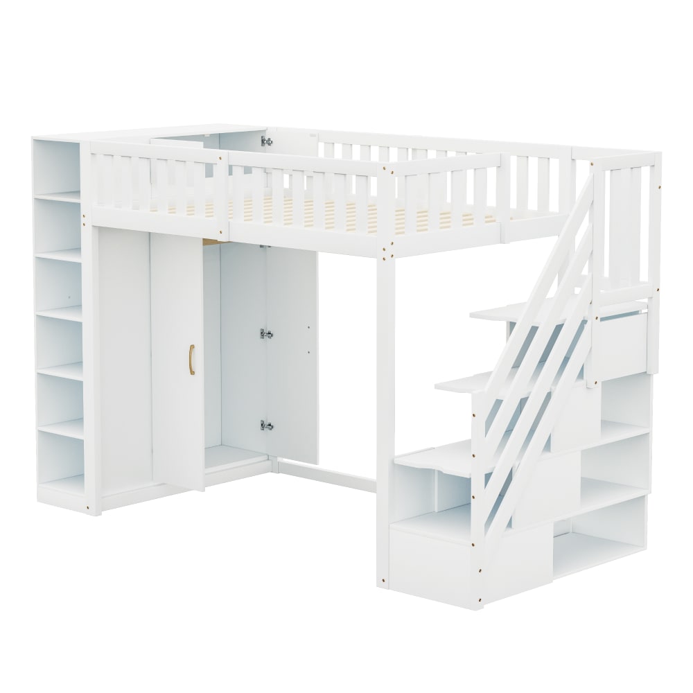 Lit mezzanine 90 x 200 - armoire